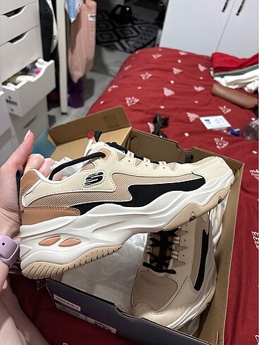 44 Beden camel Renk Skechers dlities 4.0 erkek spor ayakkabısı