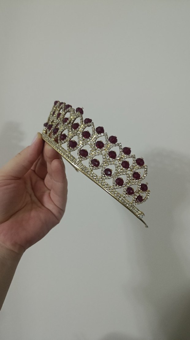 Bordo Kadın Taç - Görsel 3