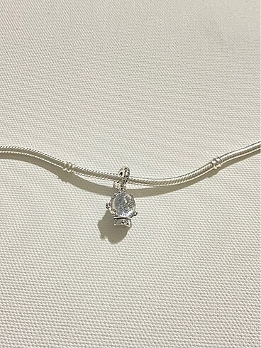  Beden beyaz Renk Pandora model gümüş charm