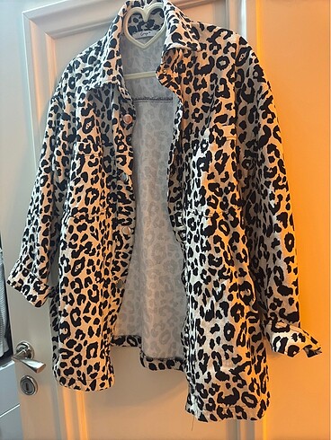 Leopar gömlek ceket