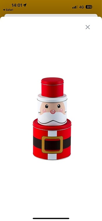 3?lü Noel Babalı Metal Saklama kabı