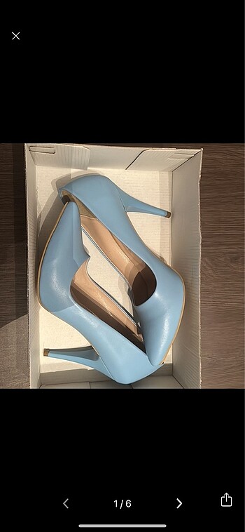 Bebe mavisi ince topuk stiletto