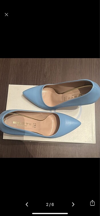 Diğer Bebe mavisi ince topuk stiletto