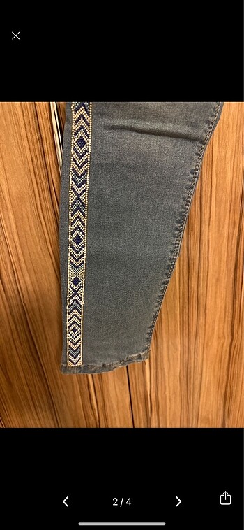Roccobarocco Taşlı skiny mavi jeans