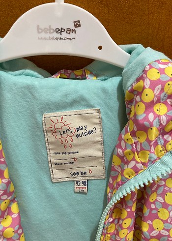 2-3 yaş kız çocuk yağmurluk kapüşonlu - Görsel 5