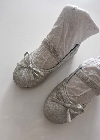 Kızlar için Gri Fiyonklu Babet Ayakkabı - Görsel 2