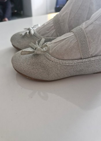 Kızlar için Gri Fiyonklu Babet Ayakkabı - Görsel 3