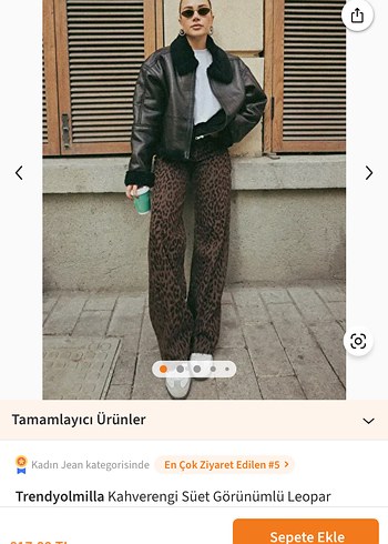 Leopar Desenli Pantolon