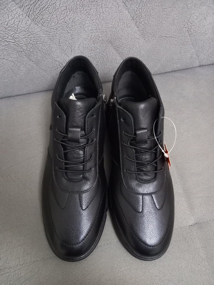 Erkek Fermuarlı Siyah deri Bot - Görsel 3