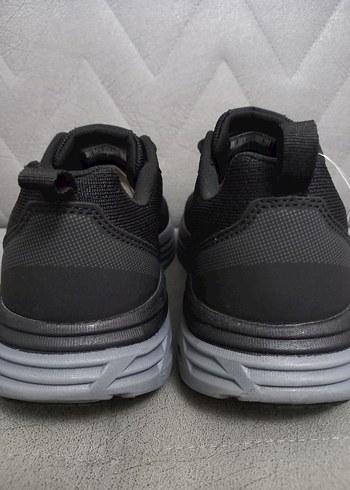 Siyah Gri Platform Topuklu Bağcıklı Spor Ayakkabı - Görsel 4