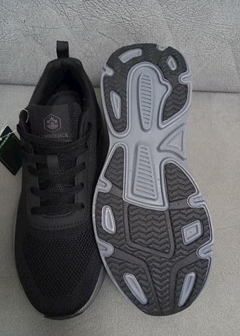 Siyah Gri Platform Topuklu Bağcıklı Spor Ayakkabı - Görsel 3