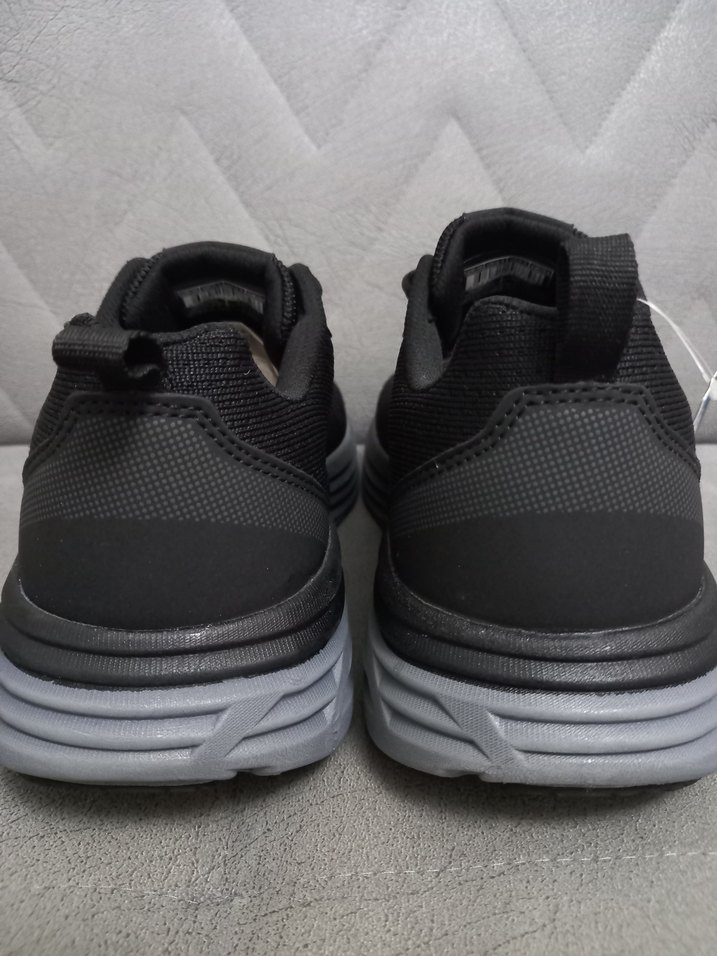 Siyah Gri Platform Topuklu Bağcıklı Spor Ayakkabı - Görsel 4