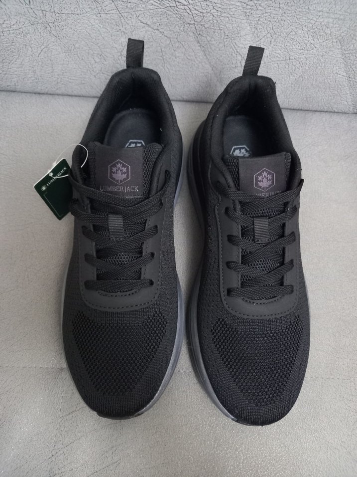 Siyah Gri Platform Topuklu Bağcıklı Spor Ayakkabı - Görsel 2