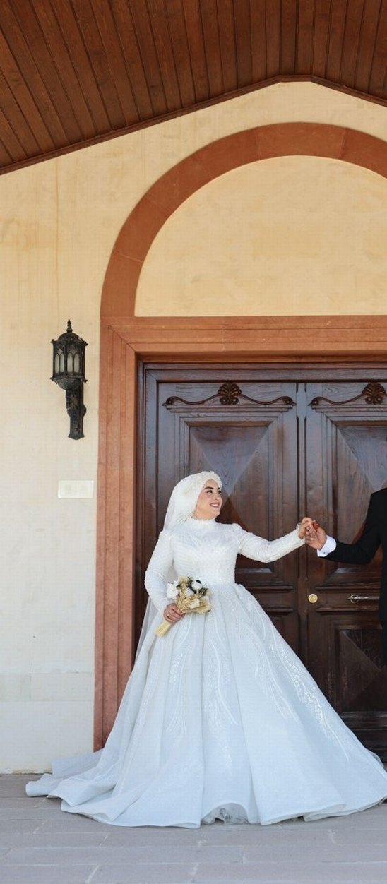 Parlak Beyaz Prenses Gelinlik - Görsel 3