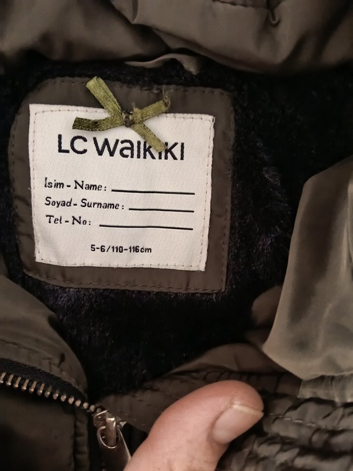 Yeşil Kürklü Kapüşonlu Kız Mont - Görsel 2