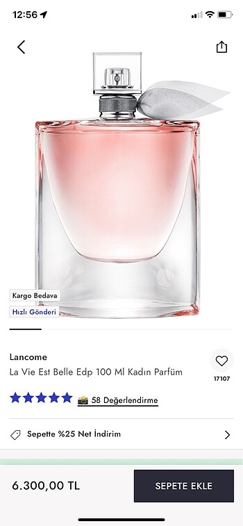 La Vie Est Belle Edp 100 ml orjinal parfüm