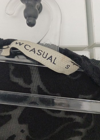 Uzun Siyah Desenli Gotik Kimono - Görsel 4