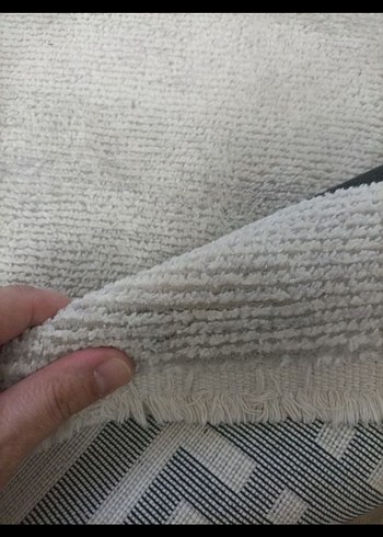 Gri Modern Desenli İpek marka bambu hali - Görsel 4