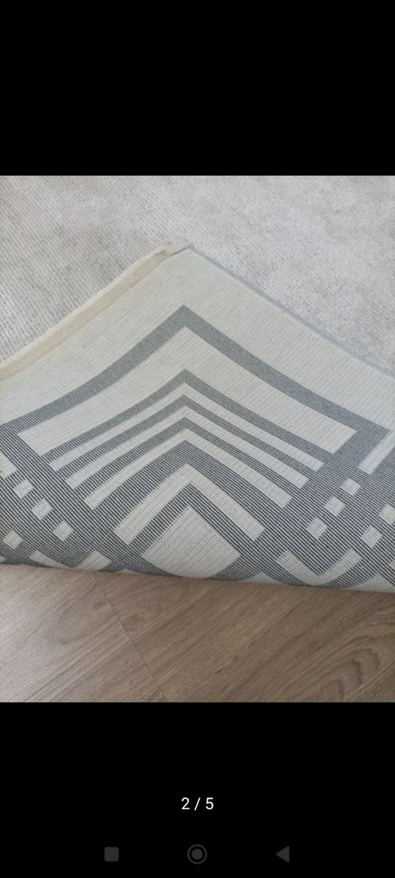 Gri Modern Desenli İpek marka bambu hali - Görsel 5