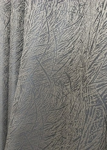 Gri Soyut Desenli Modern Perde - Görsel 3