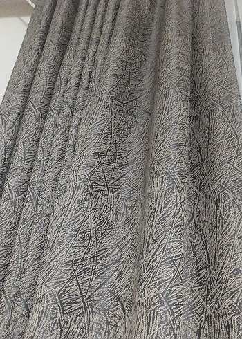 Gri Soyut Desenli Modern Perde - Görsel 5