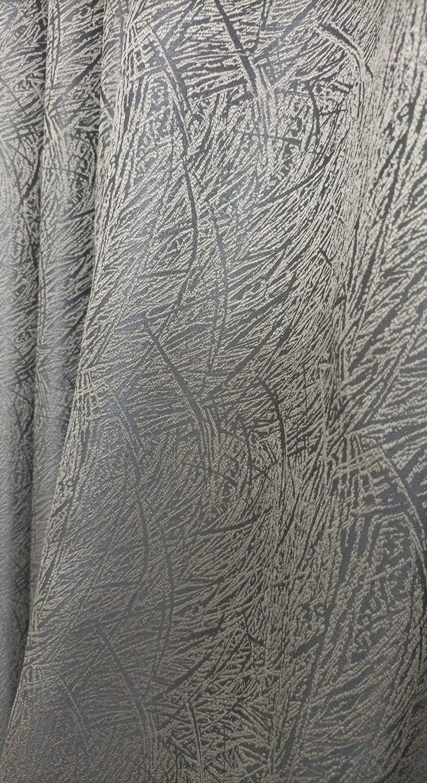 Gri Soyut Desenli Modern Perde - Görsel 3