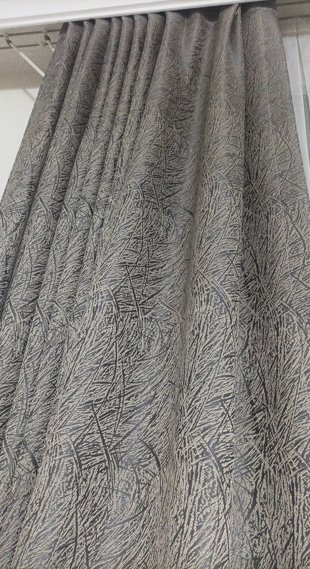 Gri Soyut Desenli Modern Perde - Görsel 5