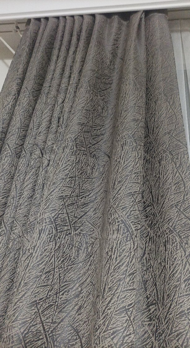 Gri Soyut Desenli Modern Perde - Görsel 2