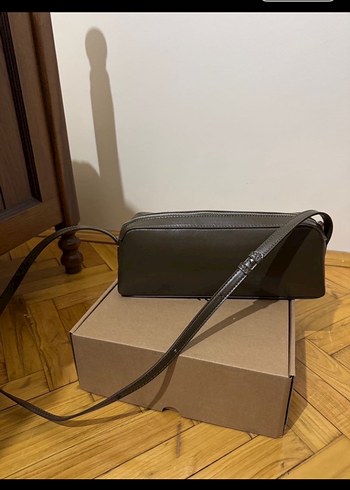 Kadın Deri Haki Omuz Çantası - Görsel 5