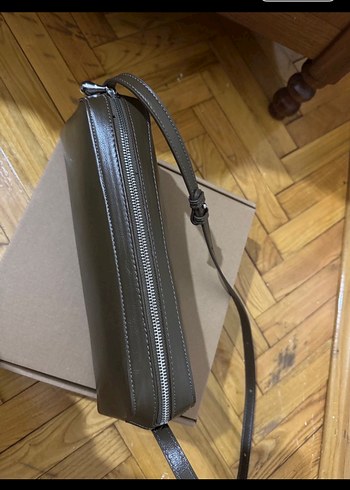 Kadın Deri Haki Omuz Çantası - Görsel 3