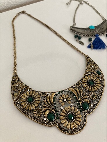 Etnik desen vintage kolye - Görsel 2