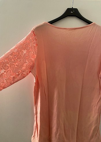 Dantel Detaylı Pembe Bohem Bluz - Görsel 6