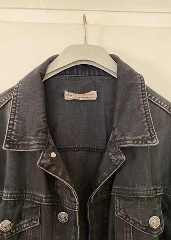 Siyah Düğmeli Kadın Kot Ceket - Görsel 5