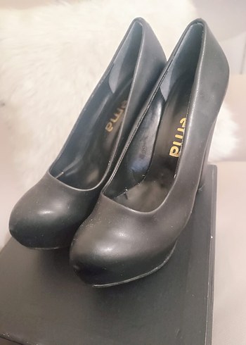 Kadın Siyah Topuklu Platform Ayakkabı - Görsel 3