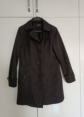 40 Beden siyah Renk Trenchcoat