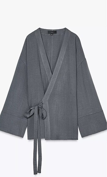 s Beden gri Renk Zara Wrap Kimano Xs-S