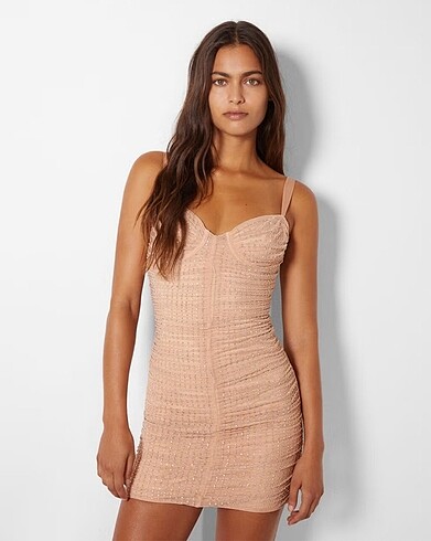 Bershka Taşlı elbise
