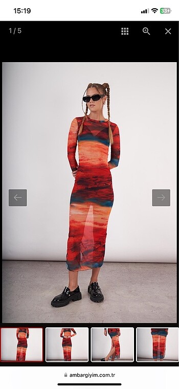 Bershka Desenli tül etek