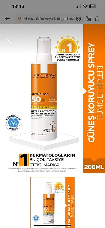 La Roche Posay Güneş Kremi