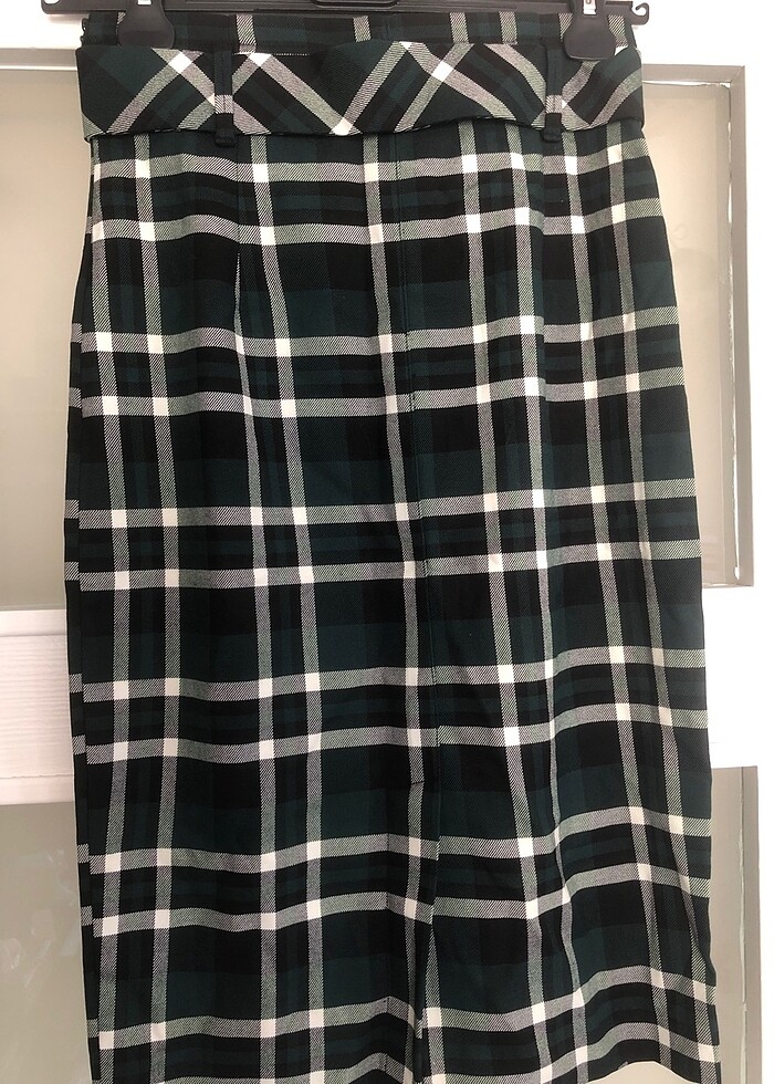 Zara midi ekose etek - Görsel 2