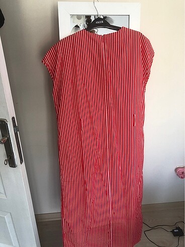 Mango kırmızı çizgili elbise - Görsel 5