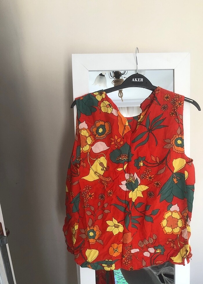 Alt üst takım çiçekli nar çiçeği - Görsel 4