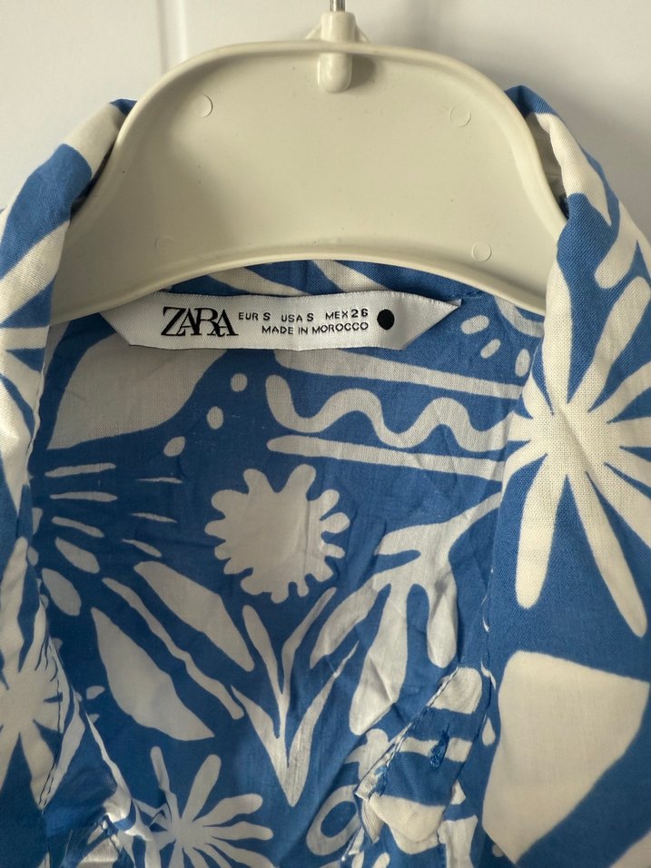 Mavi Bohem Desenli Kısa Kollu Zara  Takımı - Görsel 4