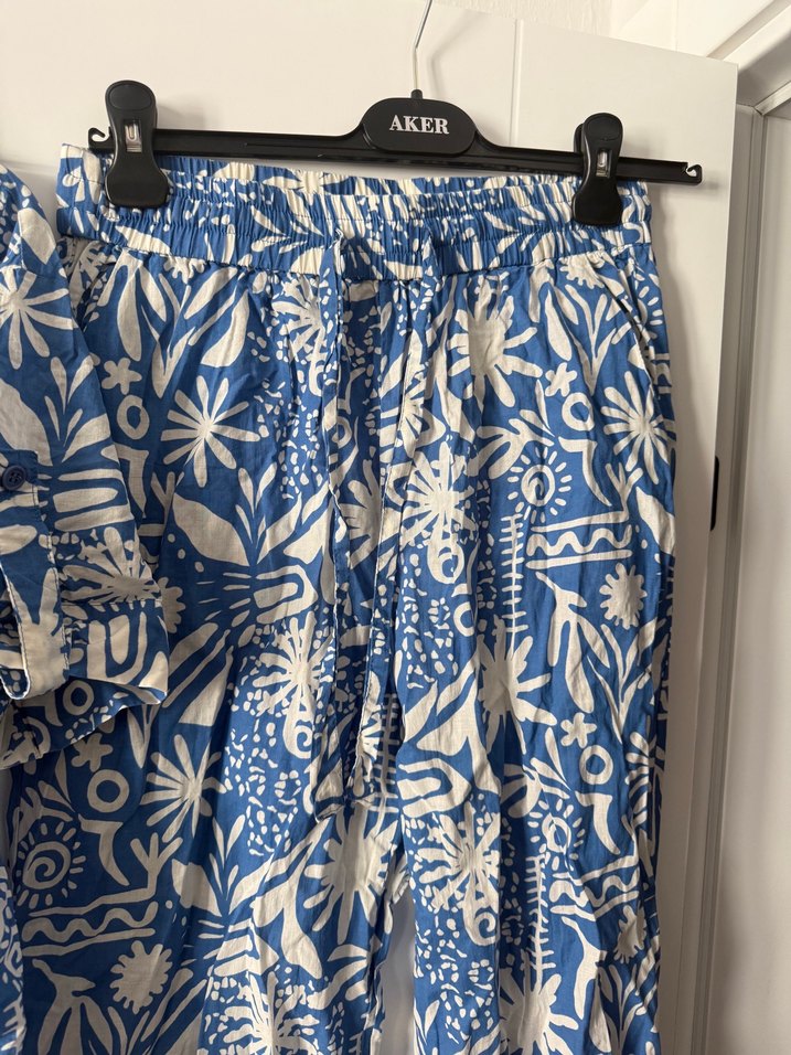 Mavi Bohem Desenli Kısa Kollu Zara  Takımı - Görsel 3