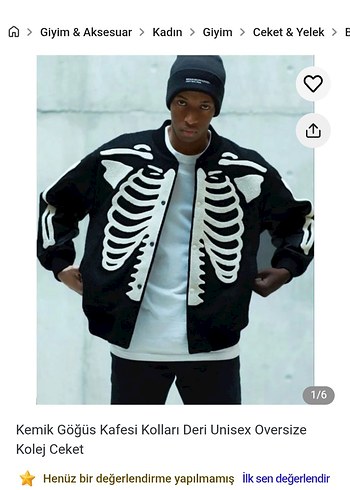 Siyah Baskılı Deri Kadın Ceket - Görsel 2