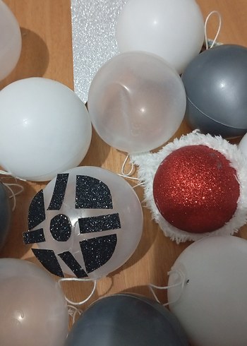 Gri ve Beyaz Yılbaşı Süsleri Seti - Görsel 5