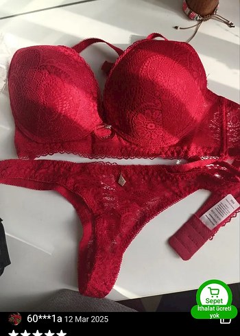 Kırmızı Dantel Shein Sütyen Takım #Shein - Görsel 8