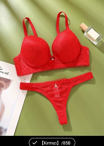 Kırmızı Dantel Shein Sütyen Takım #Shein - Görsel 5