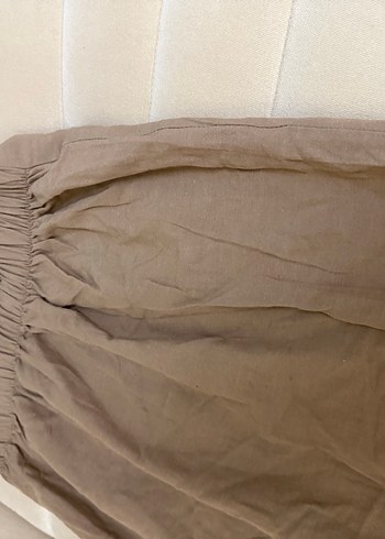 Kemerli Bej Uzun Keten Etek - Görsel 7