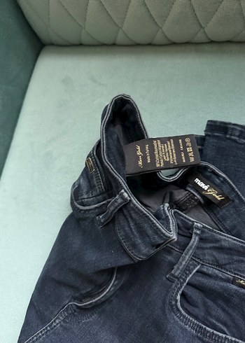 Gri Normal Boy Kadın Kot Pantolon - Görsel 9